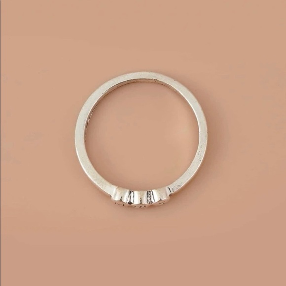 MS Heart Minimalist Stackable Ring - Picture 3 of 9